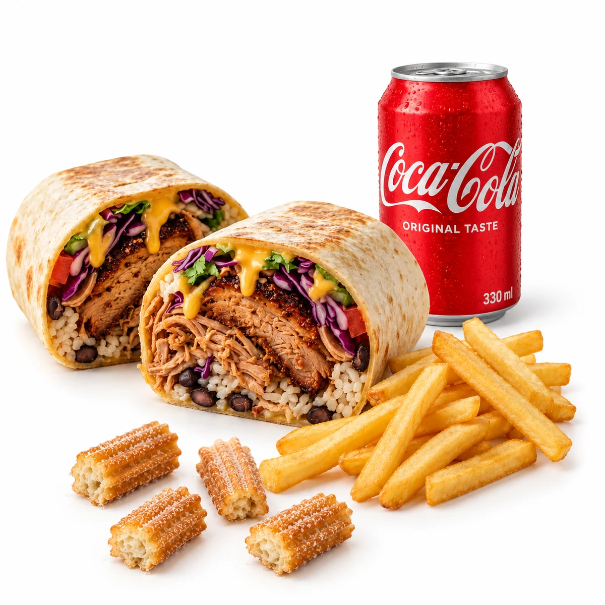 Menù Pork One con 4 pezzi di churros